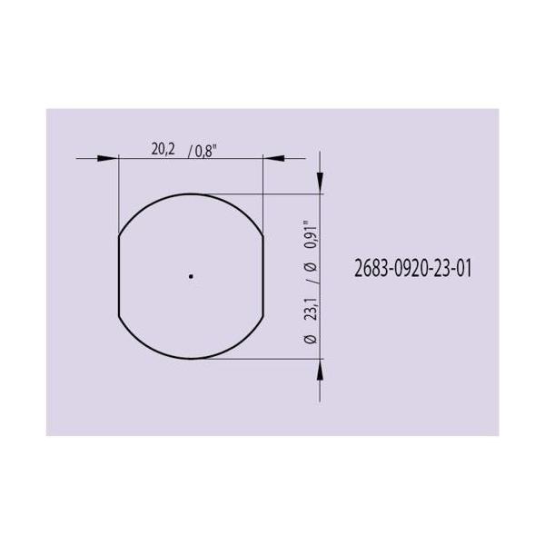 2683-0920-23-01 Hawa  2683 Turn lock formed punch 20,2 x 23,1 TIL FIRK.LÅS